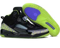 Classic Jordan Spizike Black Citron Pure Purple White Shoes - Click Image to Close